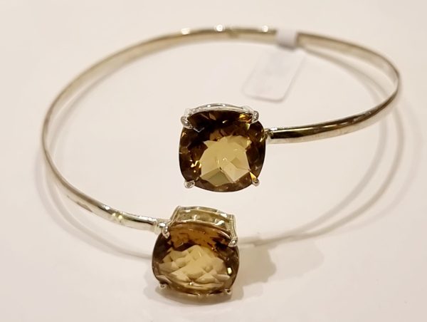 Bracciale argento e topazio giallo