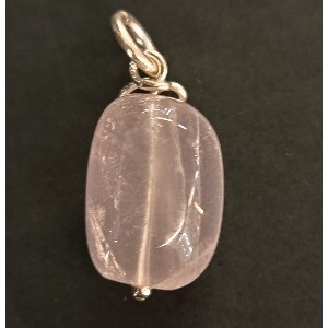 Ciondolo in quarzo rosa