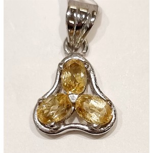Ciondolo argento e topazio giallo