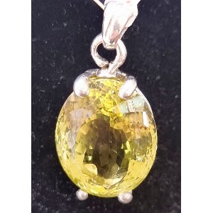 Ciondolo in argento e topazio lemon