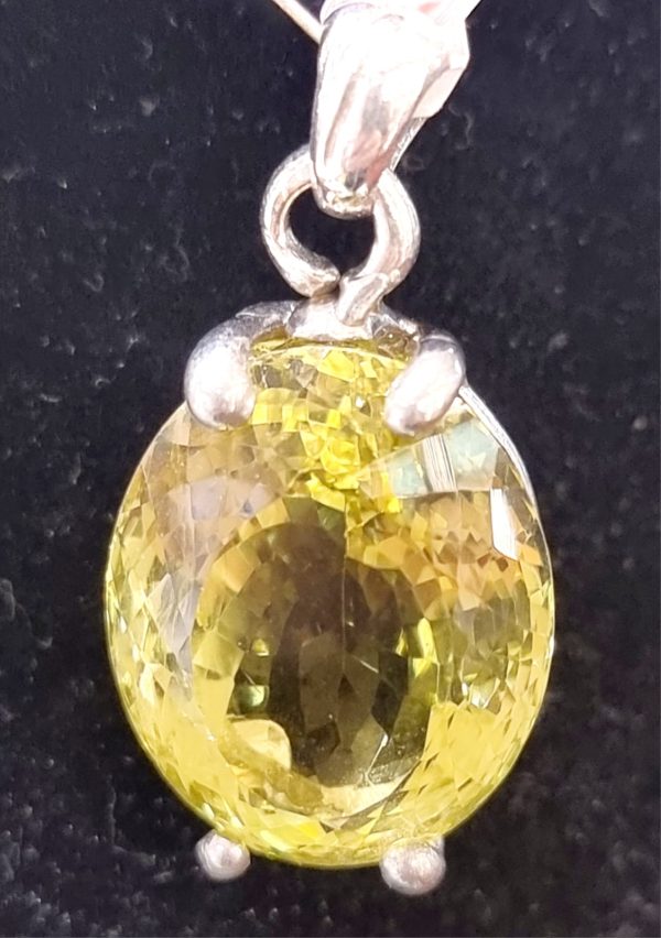 Ciondolo in argento e topazio lemon