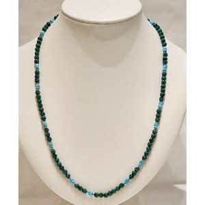Collana in malachite e turchese