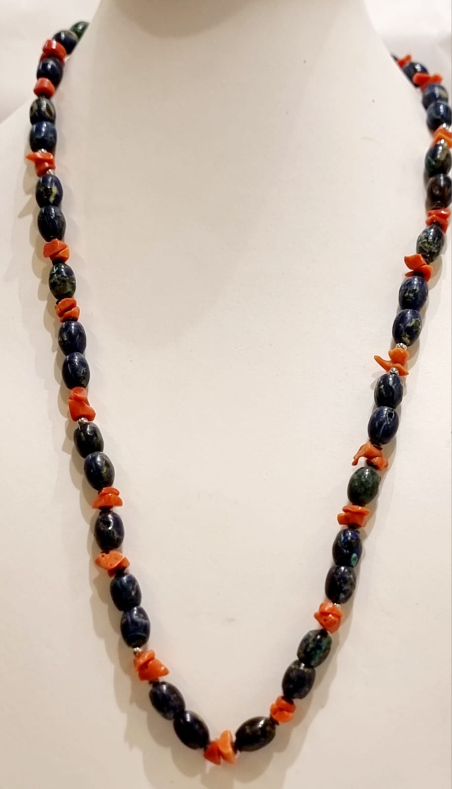 Collana azzurrite e corallo
