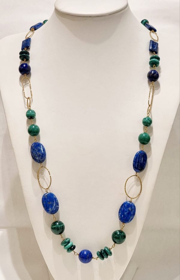 Collana Lapislazzuli e Malachite
