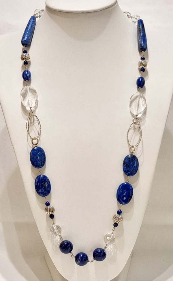 Collana  lapislazzuli e cristallo di rocca