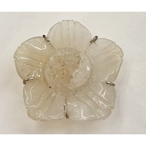 Fiore per applicazione in agata e argento