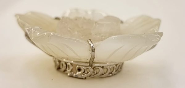 Fiore per applicazione in agata e argento - immagine 2