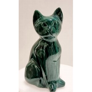 Gatto in malachite