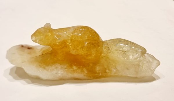 Lontra in quarzo citrino