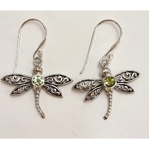 Orecchini argento e peridoto