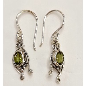 Orecchini argento e peridoto