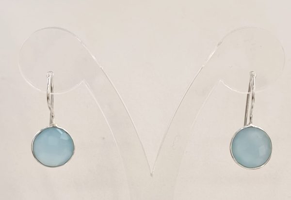 Orecchini in agata azzurra