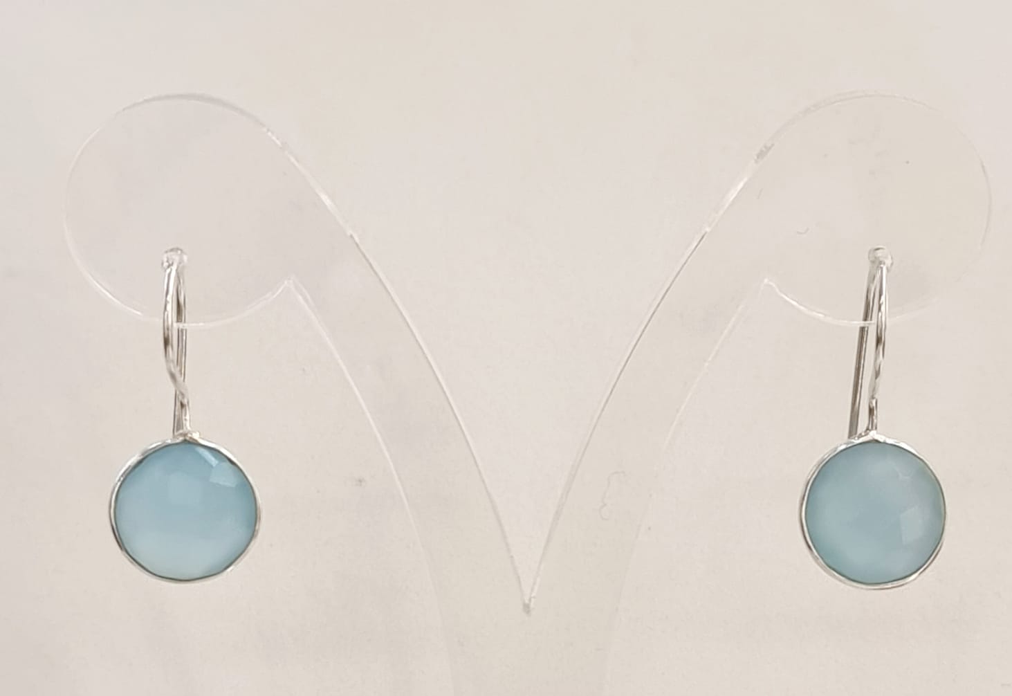 Orecchini in agata azzurra