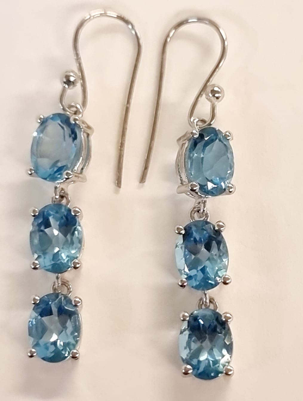 Orecchini topazio azzurro