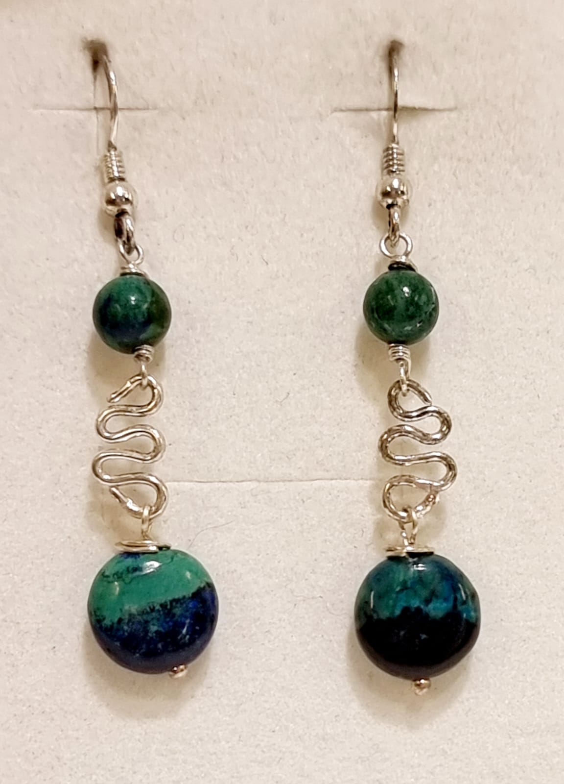 Orecchini in azzurrite