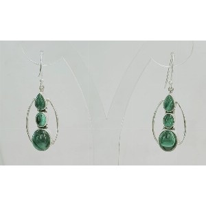 Orecchini malachite