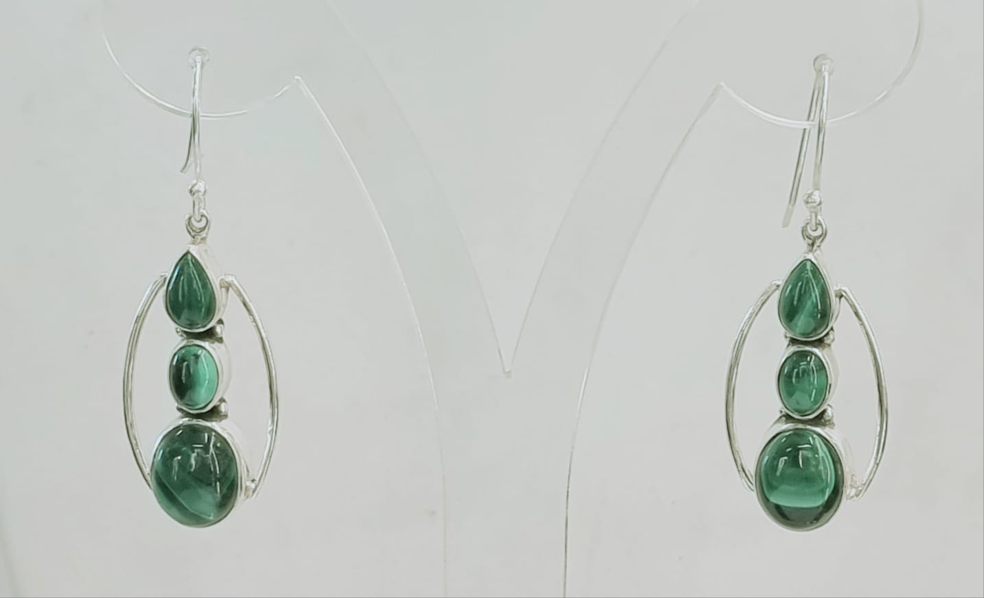 Orecchini malachite