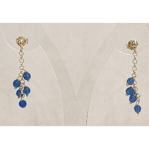 Orecchini agata blu
