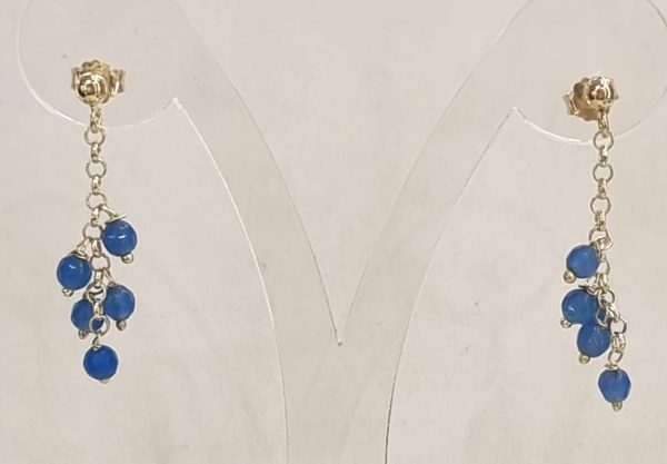 Orecchini agata blu