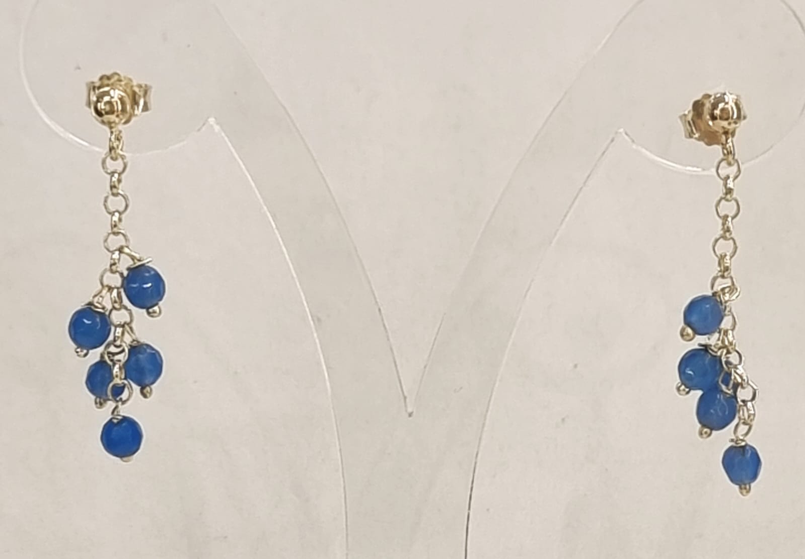 Orecchini agata blu