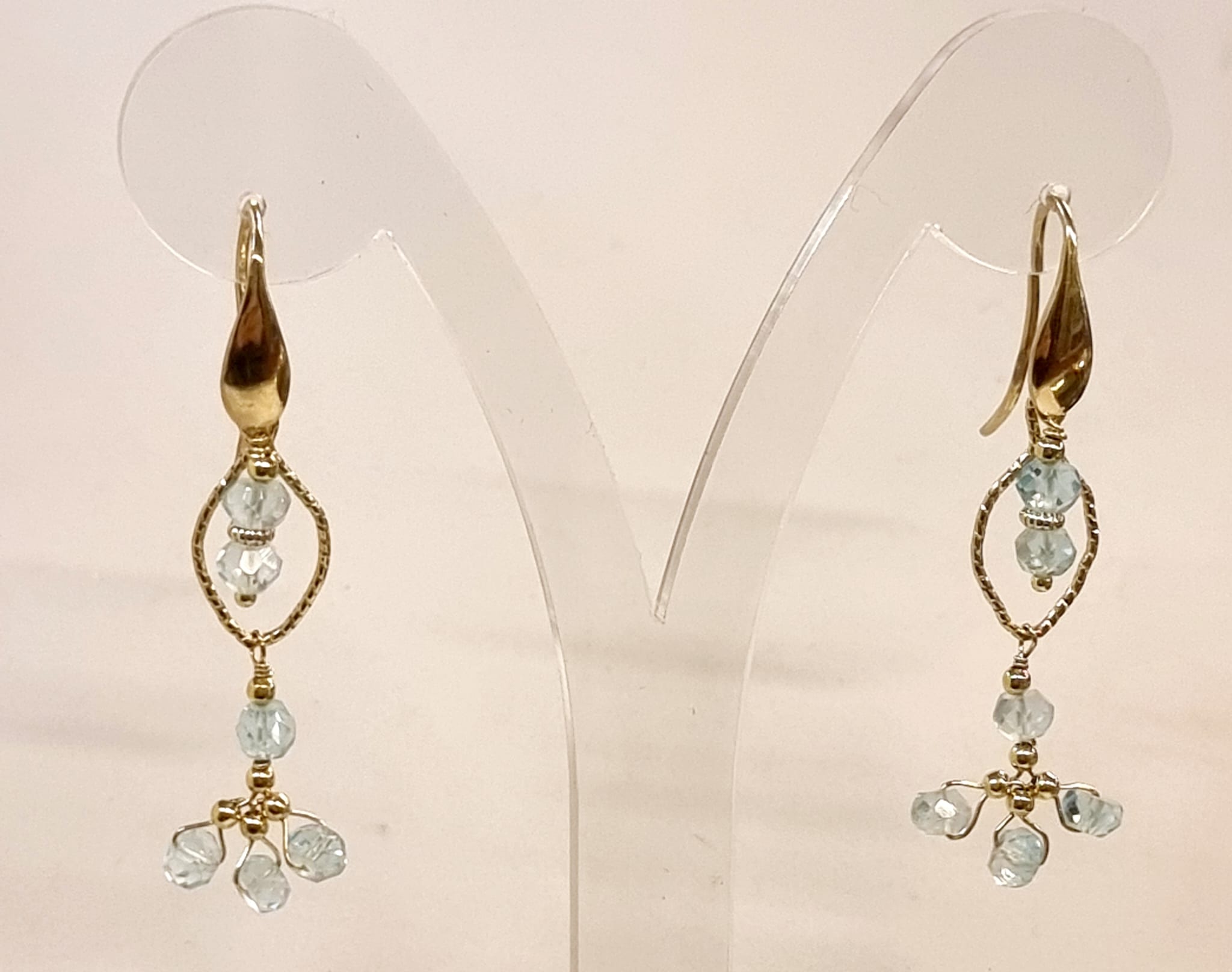 Orecchini topazio azzurro