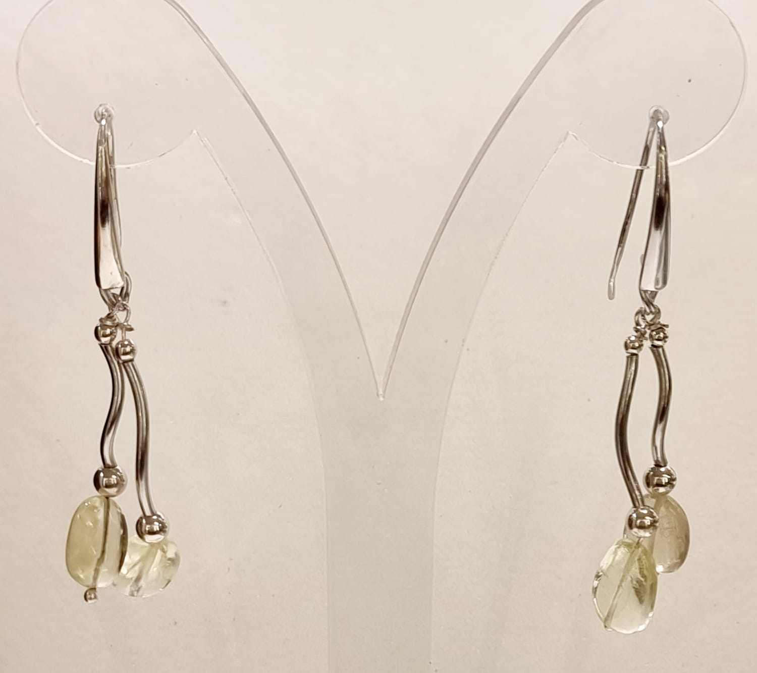 Orecchini argento e topazio lemon