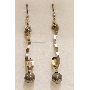 Orecchini argento e pirite