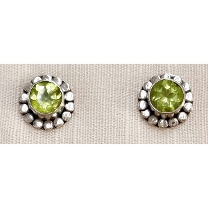 Orecchini argento e peridoto
