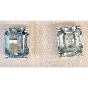 Orecchini topazio azzurro