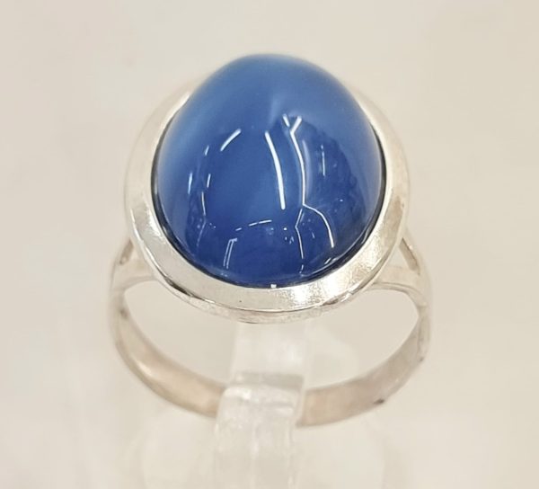 Anello agata blu
