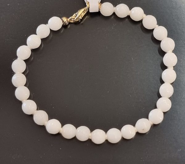 Bracciale agata bianca