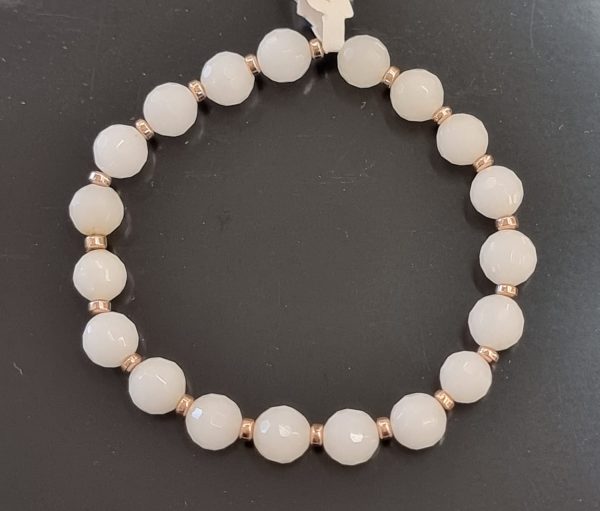 Bracciale agata bianca