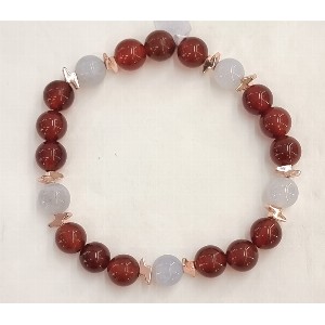 Bracciale calcedonio e agata