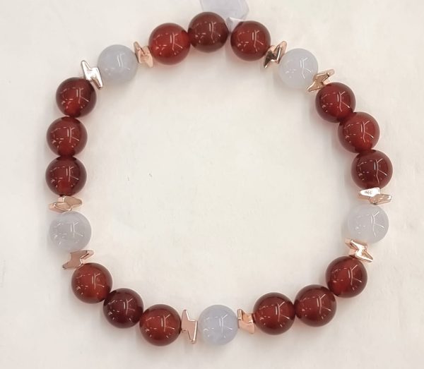 Bracciale calcedonio e agata