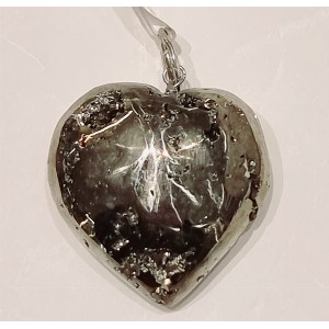 Ciondolo cuore in pirite