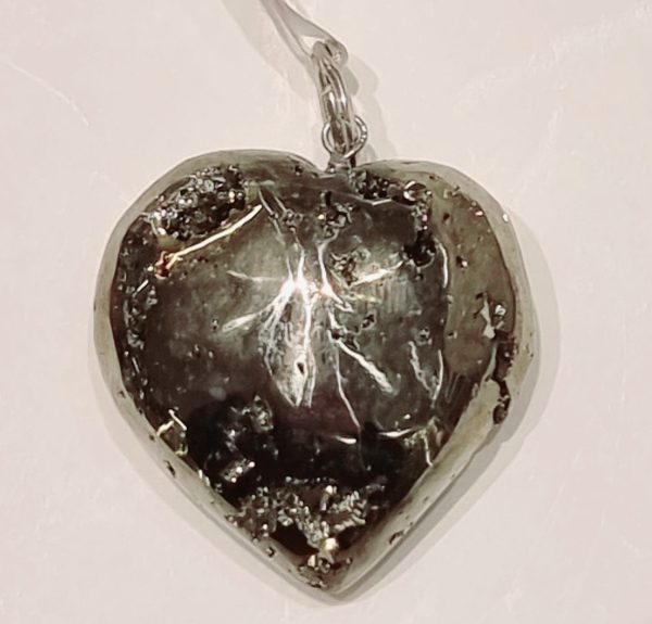 Ciondolo cuore in pirite