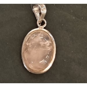 Ciondolo in quarzo rosa
