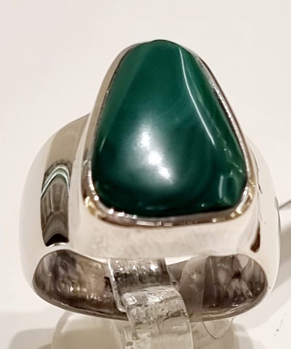 Anello in malachite