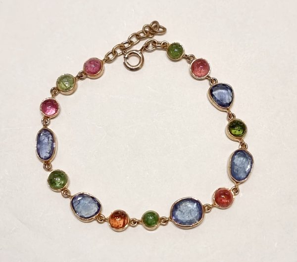 Bracciale tormalina e cianite