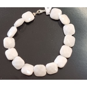 Bracciale agata bianca