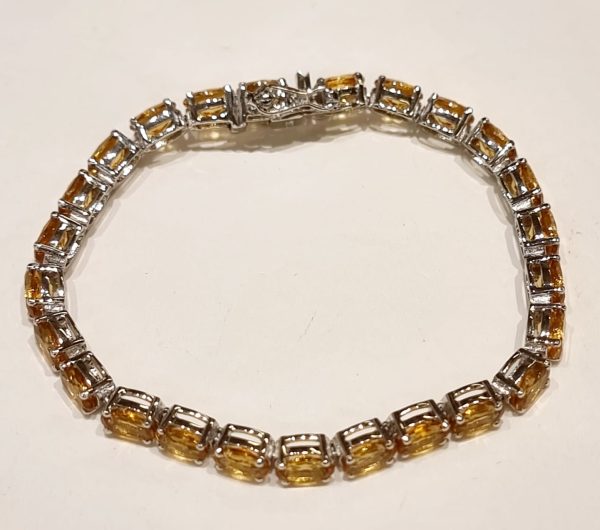 Bracciale argento e topazio giallo