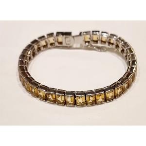 Bracciale argento e topazio giallo