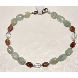 Bracciale acquamarina e tormalina