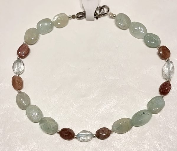 Bracciale acquamarina e tormalina
