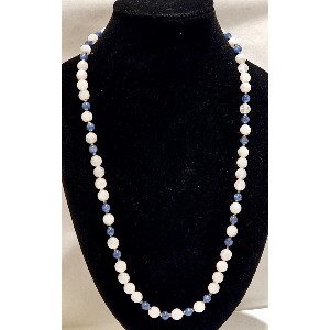 Collana in labradorite e cianite