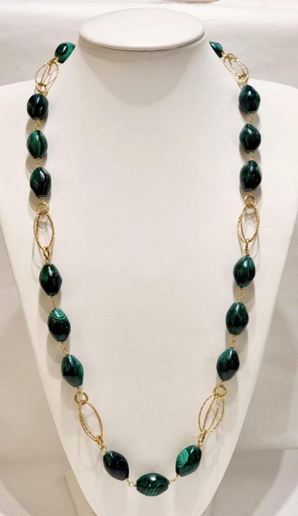 Collana in malachite