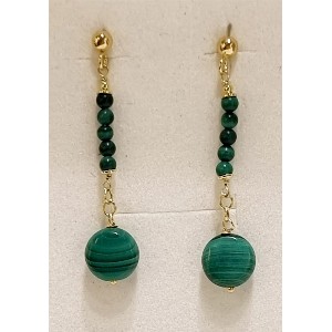 Orecchini in malachite