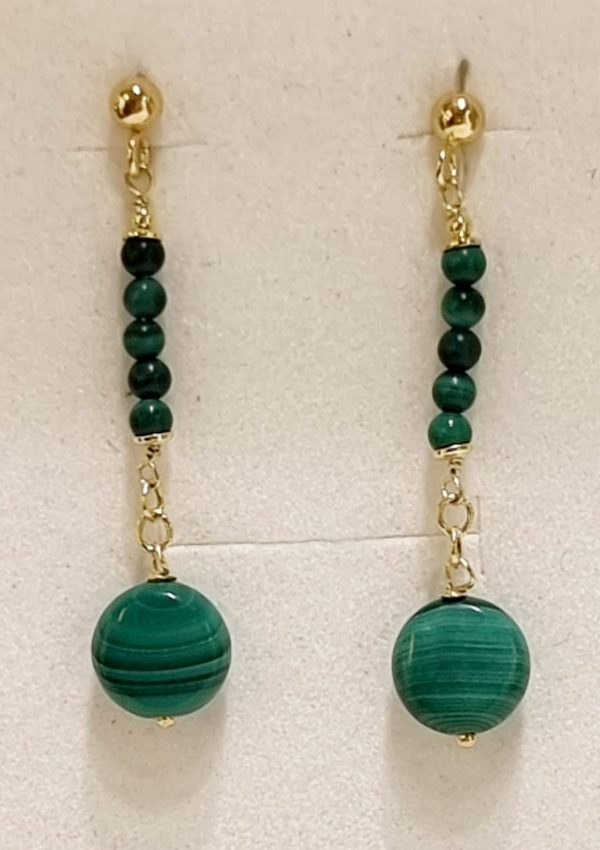 Orecchini in malachite